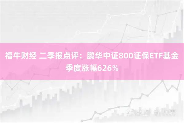 福牛财经 二季报点评：鹏华中证800证保ETF基金季度涨幅626%